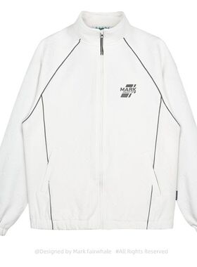 商场撤柜男秋冬加绒加厚棒球夹克纯白色立领时尚保暖舒适休闲外套