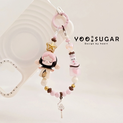 泡泡玛特skullpanda手机链sp水杯链ccd挂链包挂件车挂可爱礼物