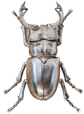 速发 金属个甲虫 花金龟 挂件摆装墙面桌面件饰大性动物童话风