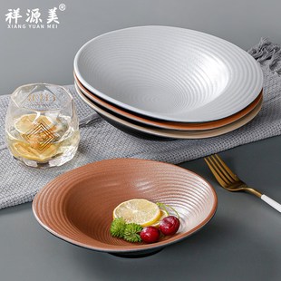 速发2果25密胺餐具面碗商用仿瓷米线汤碗创意酒店餐厅异形水0沙拉