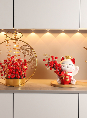 速发招财猫乔迁之喜饰居礼品家居入户进门玄关布置新新客厅装房品