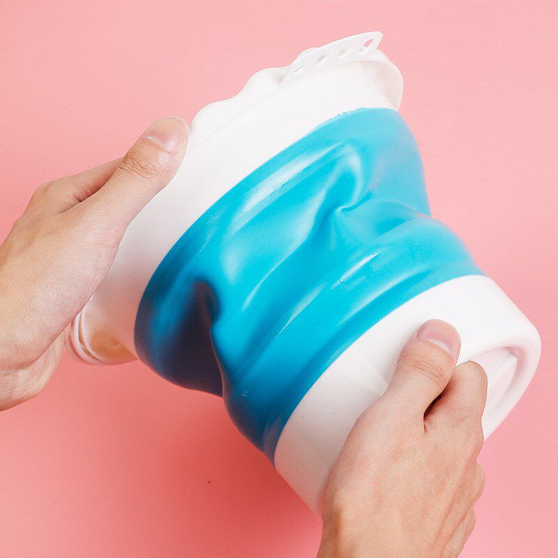 速发可批功折叠洗笔桶胶缩便携多可能大号硅伸涮笔水桶儿童美术用