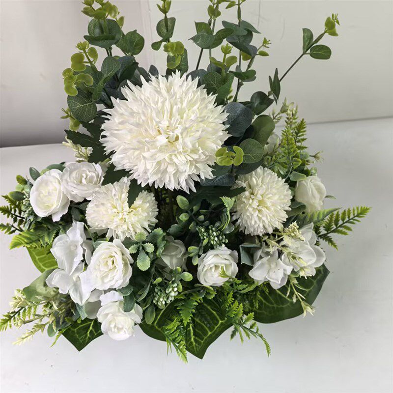 速发绢花塑料花清明节仿真假花菊花盆栽祭祖祭坟墓地扫墓祭奠花束