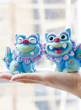 速发狮品狮风狮爷纪念三伴手礼桌面办公室装饰品百子摆件创意礼品