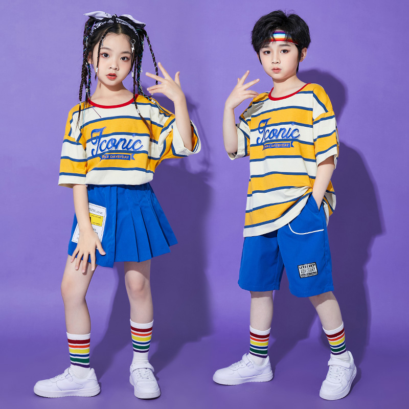 速发六一少儿演出服夏男生啦啦队班服幼儿园表演服小学生运动会服