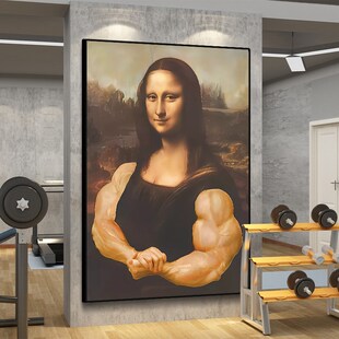 速发健身房墙面装饰壁画大力士坤肌肉照搞笑挂画海报创意搞怪