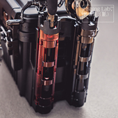 日本明邦路亚竿架BM Light路亚箱扩展竿插模块钓箱红色黑色 250