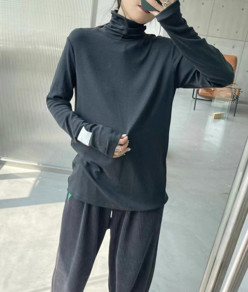 元熙8023堆堆领加绒加厚打底衫