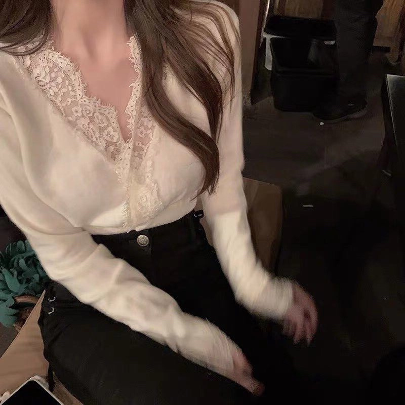 白色白搭韩版修身毛衣针织开衫