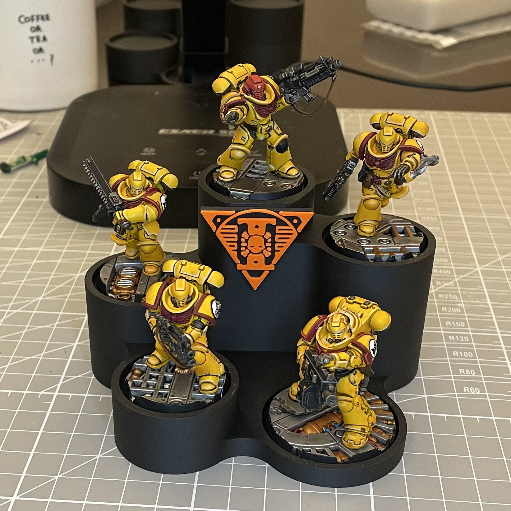 安云战锤X帝拳荣光 战锤40K 模型 KT 冥土 桌游模型 展示台 定制