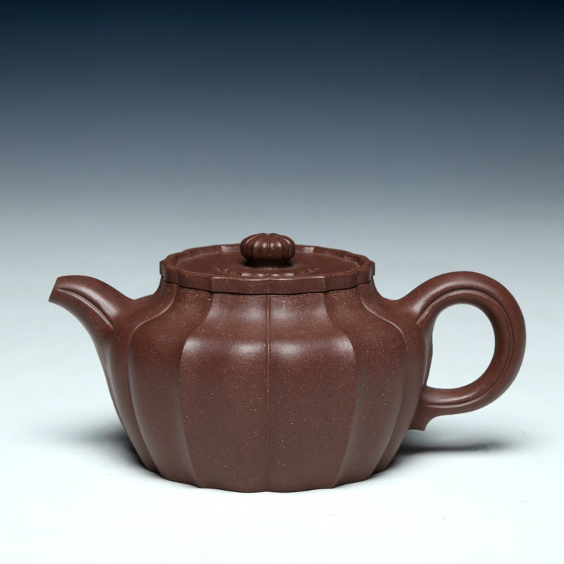 茗壶轩紫砂壶吴竹霞手工泡茶壶名家收藏筋纹筋囊器220CC海棠莲子