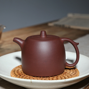 宜兴紫砂壶家用茶具名家全手工纯原矿底槽青泡茶壶260CC井栏壶