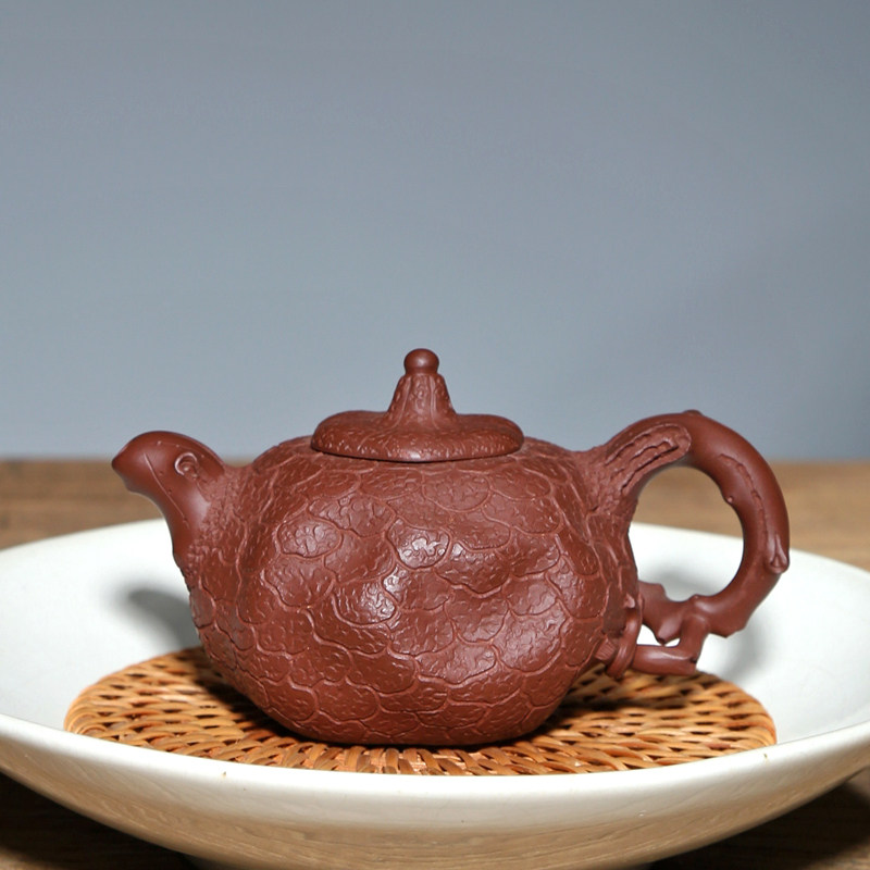 宜兴紫砂壶泡茶壶孤品收藏名家壶180CC纯手工原矿红降坡泥供春壶