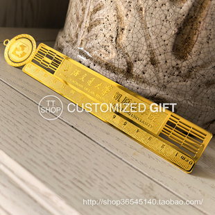 上海交大金属尺子书签-学校周年庆毕业文创礼品-办公文具教具定制