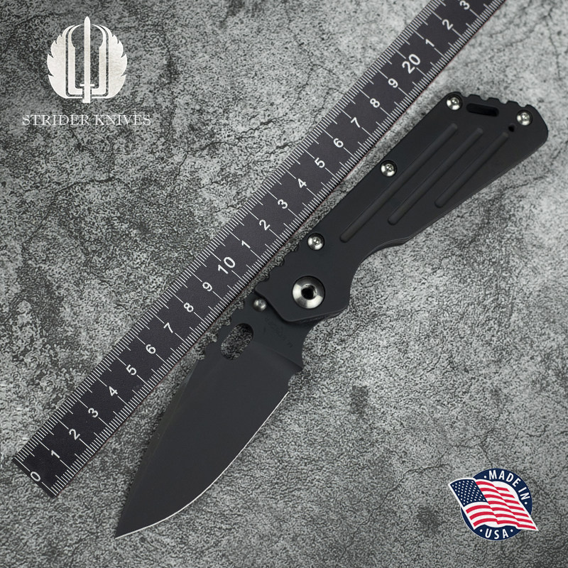 美国Strider Knives挺进者SMF户外粉末钢防身野营战术折叠刀收藏