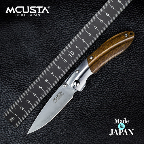 Mcusta传世家徽折叠刀日本进口