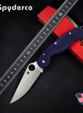 美国进口spyderco蜘蛛C36户外高硬度粉末钢野营防卫EDC折叠刀锋利