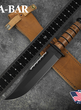 美国进口ka-bar卡巴2217户外多功能战术生存装备丛林野营直刀锋利