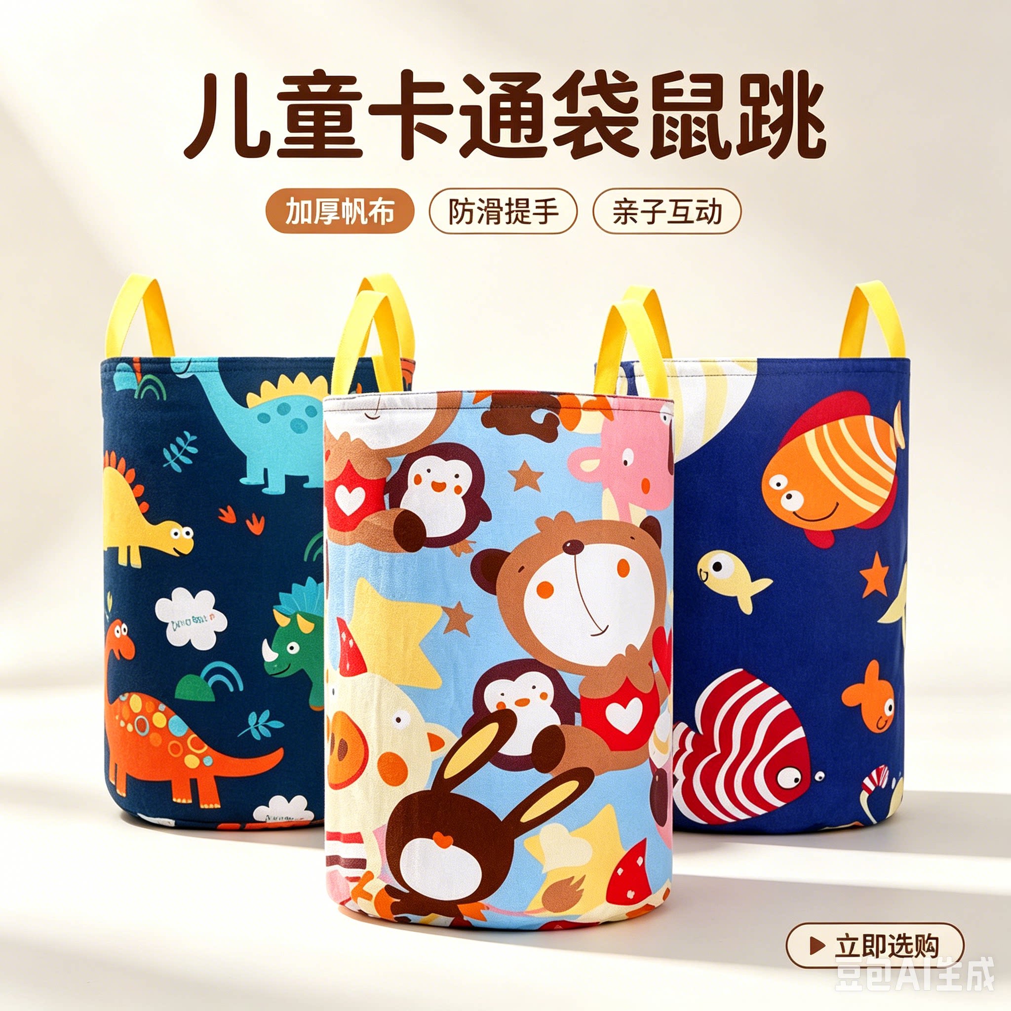袋鼠跳跳袋幼儿园道具儿童袋鼠袋跳袋子运动器材布袋感统训练玩具