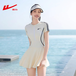 泡温泉游泳馆专用连体高级感 爆款 回力游泳衣女款 保守2024新款