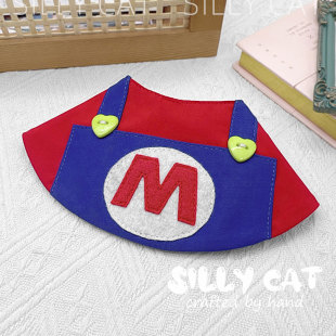 宠物斗篷cos装 备猫咪 马里奥萨摩大狗披风金毛边牧围兜聚会派对装