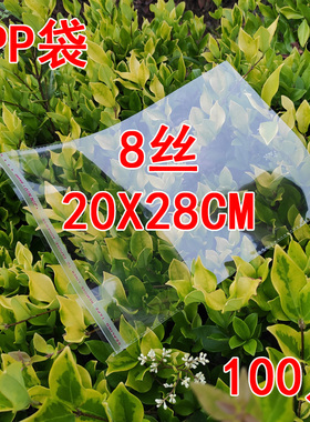 8丝20*28cm 6.8元/100个 透明opp袋自粘袋 塑料袋 服装饰品包装袋