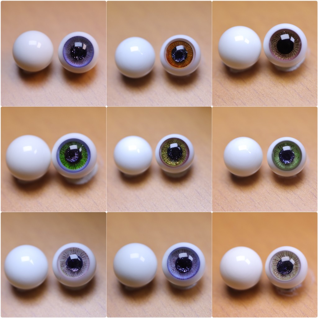 ob11娃玻璃眼珠BJD陶韵阁黑珍珠