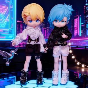 ob11娃衣 阿巳2.0 哥特衬衫套装妖精体 北冥p10甄嬛12分bjd娃衣服