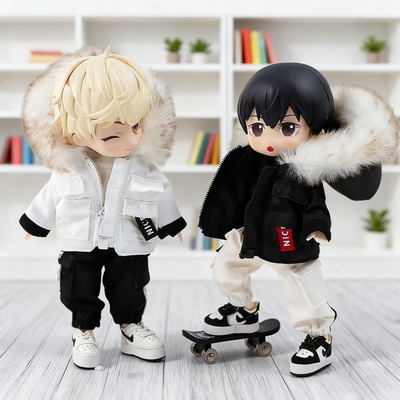 ob11娃衣 羽绒服 棉衣外套套装小铃铛2.0 扎克 p10 12分bjd娃衣服