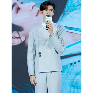 高端休闲风精致西装 改良高级感时尚 外套潮 男新中式 张云龙明星同款