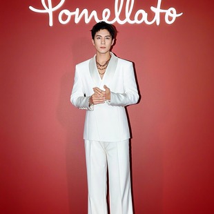 韩东君明星同款男士青果领缎面白西服高端商务休闲修身垫肩西装潮