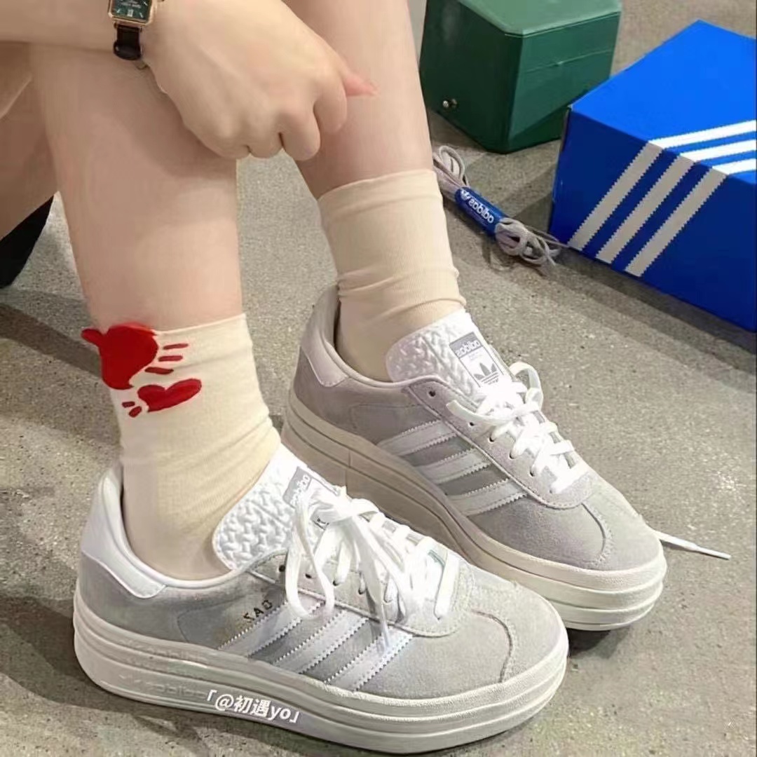 adidas三叶草女鞋Gazelle Bold经典厚底复古增高运动休闲鞋HQ6893 运动鞋new 运动休闲鞋 原图主图