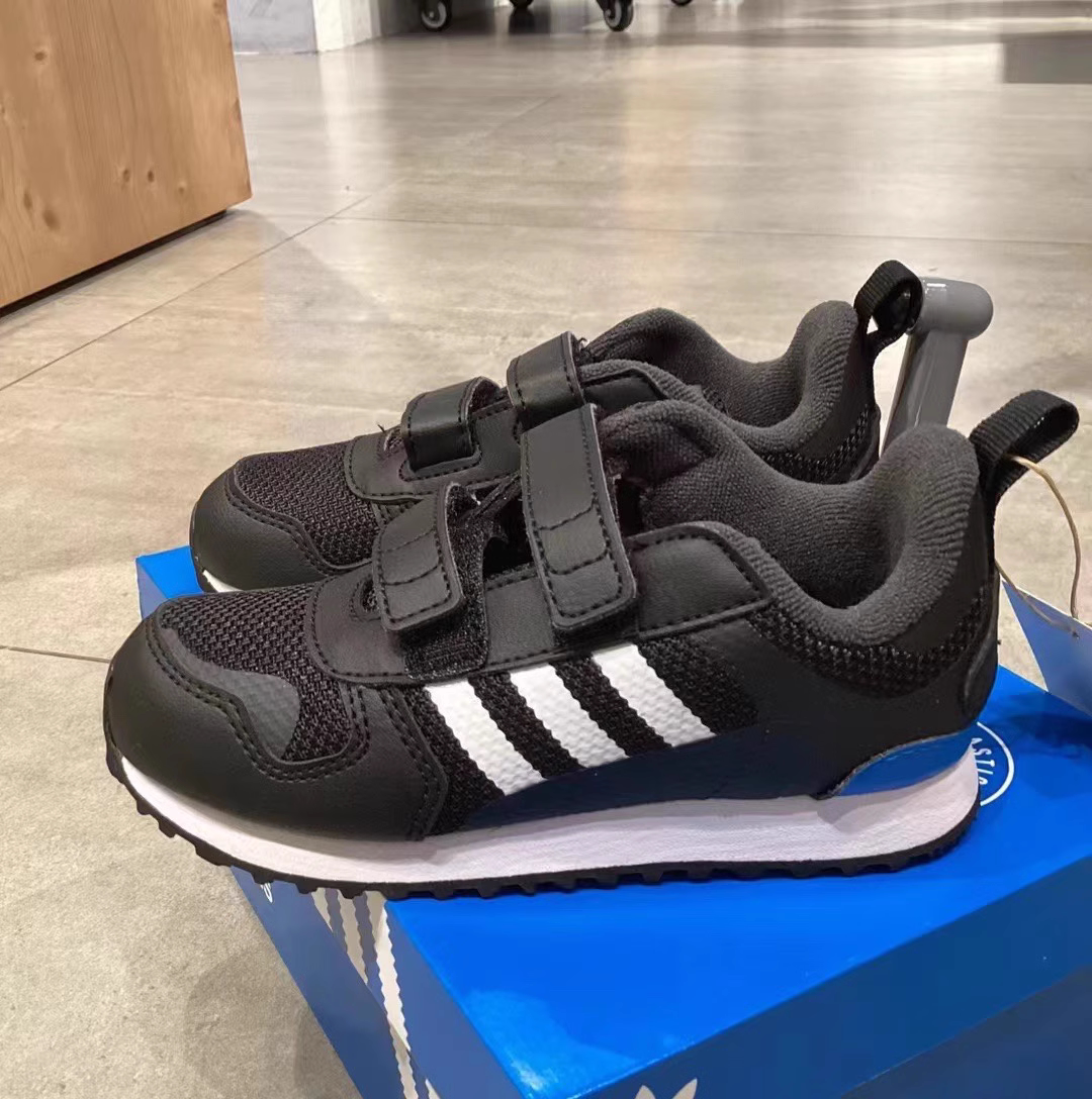 adidas三叶草男女大小童zx 700 hd 低帮魔术贴运动休闲童鞋gy3299