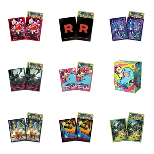 宝可梦PTCG火箭队卡套sv10牌套叉字蝠牌垫果然翁卡盒三神鸟迷你龙