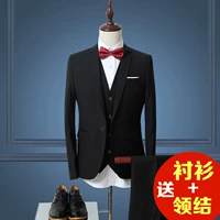 Mùa thu đông mới Bộ đồ công sở Hàn Quốc phù hợp với nam Slim plus phân XL phù hợp với áo ba lỗ phù hợp với chú rể - Suit phù hợp vest nam đẹp