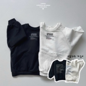 现货GOU韩国童装 男女童休闲运动百搭纯棉简约字母卫衣 26春新品