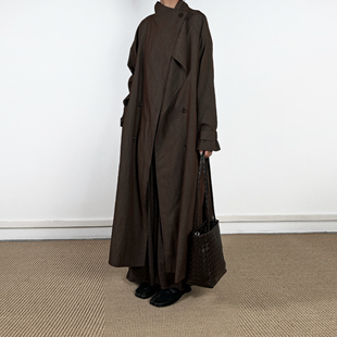 尢系UXI 立领双排扣设计双色小众风衣外套女 2025早秋韩系气质款