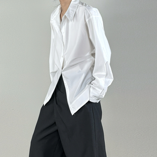 女 衬衫 尢系UXI 2025早秋简约立体剪裁设计高级感宽松显瘦长袖