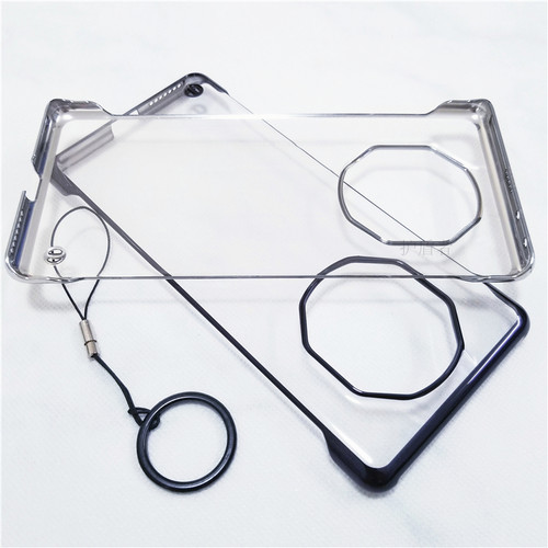 适用华为Mate40RS保时捷手机壳奢华电镀超薄无边框半包透明硬壳套