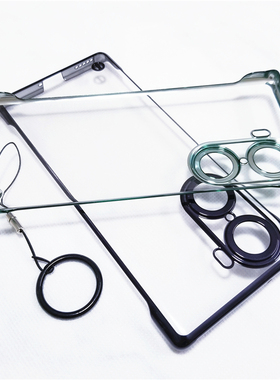 适用华为荣耀60手机壳60Pro无边框60por奢华电镀半包硬壳透明超薄