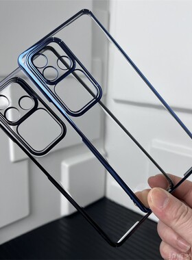 适用vivo S18手机壳vivoS18Pro新款透明全包边PC硬壳S18Por电镀边纯色简约viv0轻薄保护套高级感男