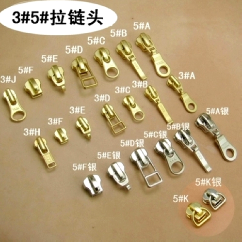 Zipper Togen № 3 № 5 Золотое серебро.