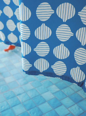 CASTLE GARDEN防水防霉可机洗蓝海隔断挂钩帘浴室浴帘  多色