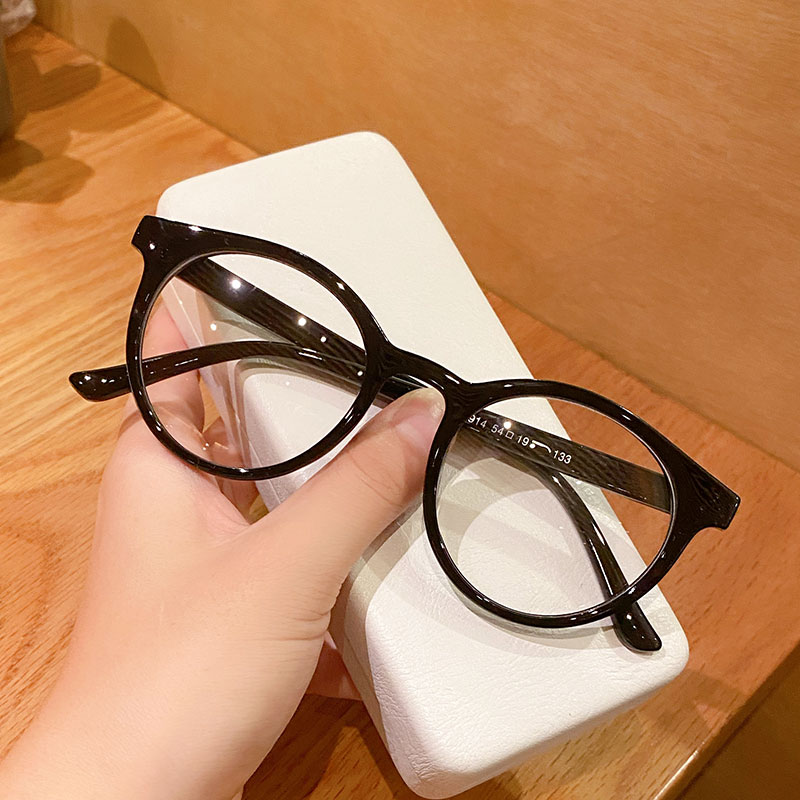 黑色圆框眼镜女近视可配度数女韩版潮素颜神器简约素颜装饰平光镜