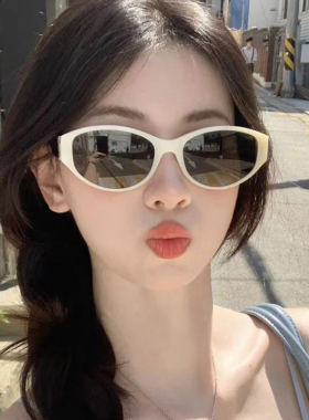 复古猫眼墨镜女潮防晒高级感偏光
