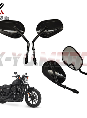 适用哈雷883N 后视镜883L/C 1200N X48 V72 路王大滑翔肥仔反光镜