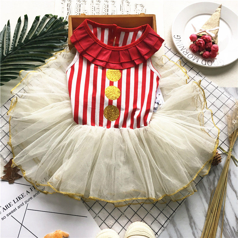 【天天特价】夏新款女宝宝中小童装纯棉网纱连衣裙蓬蓬裙子