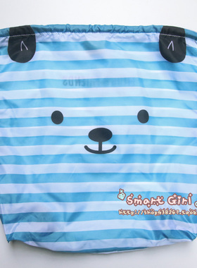 日单。FILOU&FRIENDS 可爱熊熊大脸条纹 尼龙双肩背袋~3色~