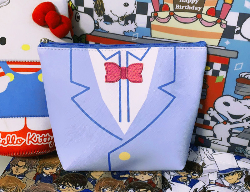 名侦探柯南 可爱刺绣蝴蝶结小西装造型收纳包/手拿包