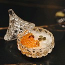 创意带盖锥形玻璃盅西餐厅位上法式 西式 分子料理碟甜品碗日料味碟